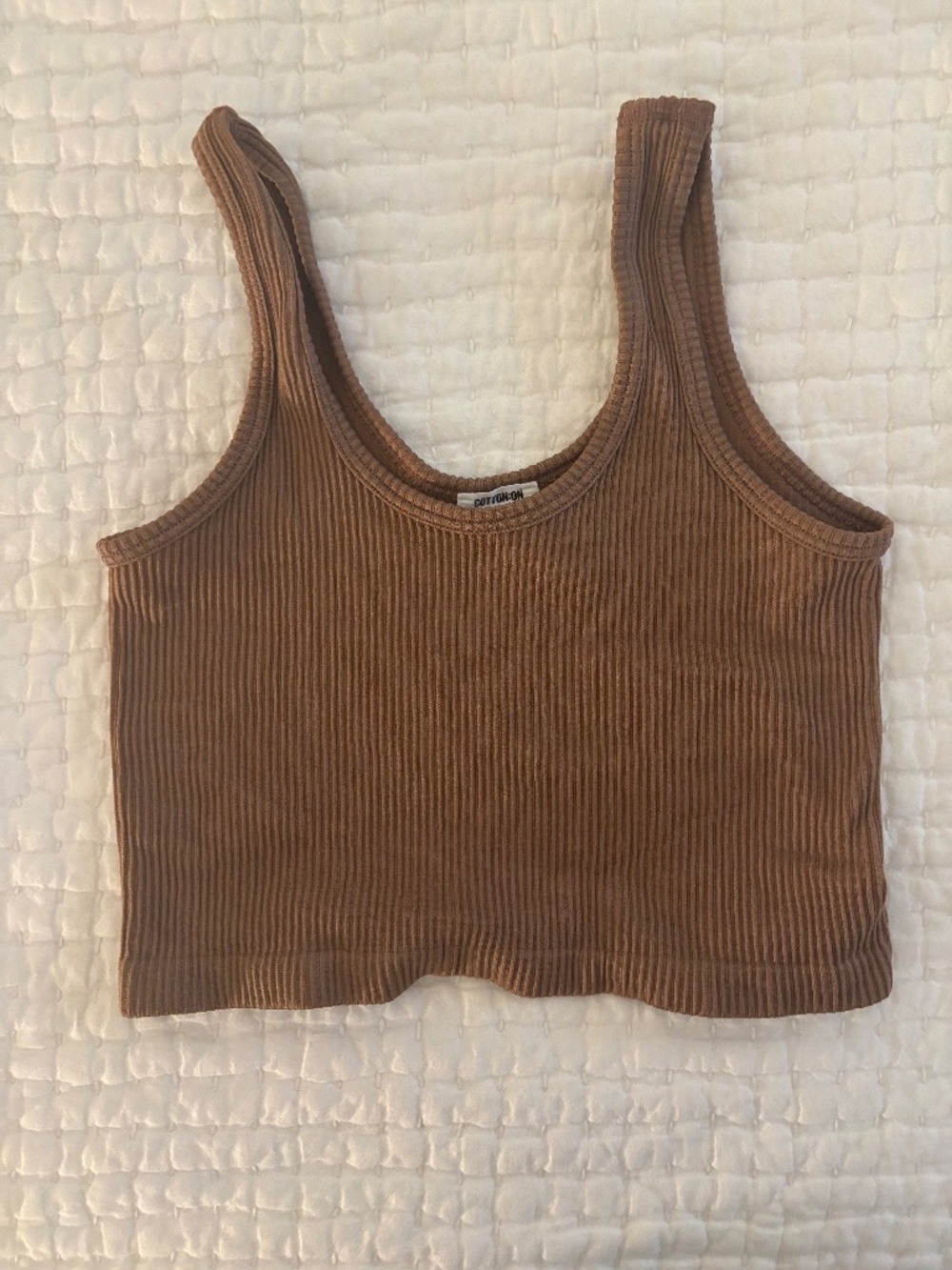 Cotton On ribbed crop tank  M/L